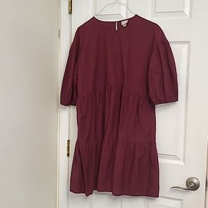 Maroon Babydoll Dress